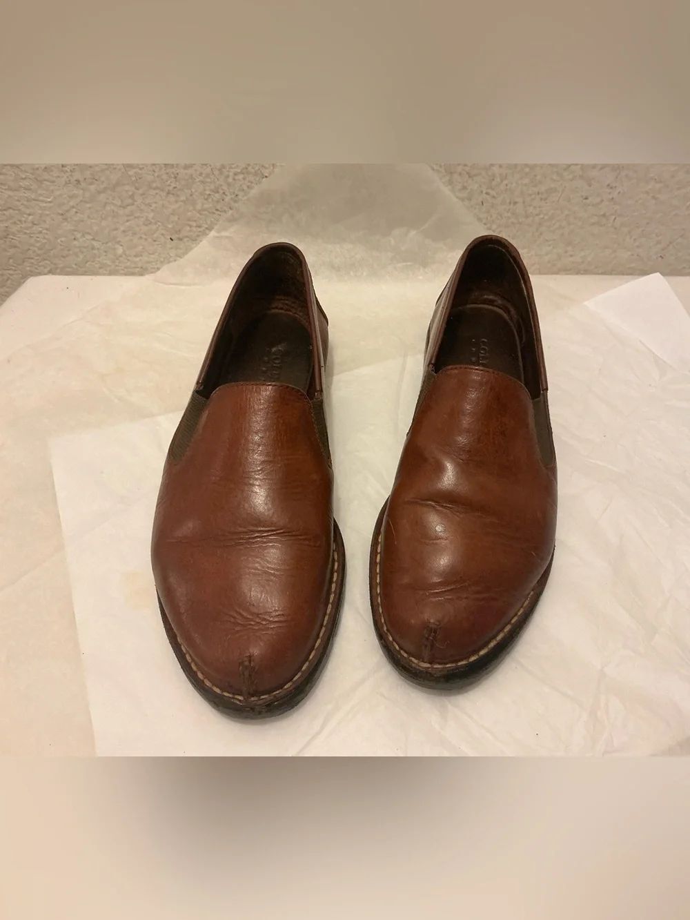 Cole Haan Women's Brown Leather Slip-On Loafers size 9 N